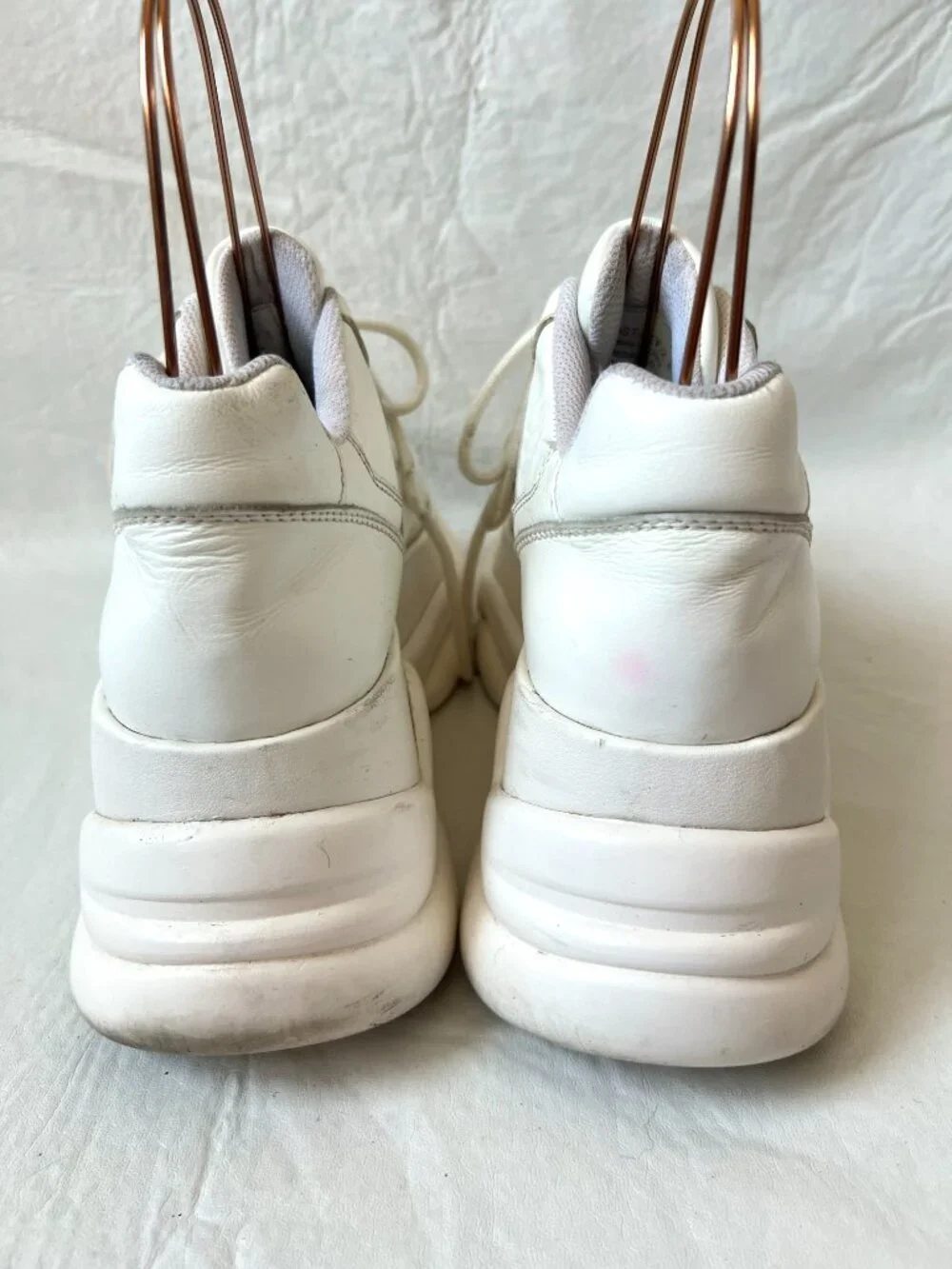 Jeffrey Campbell platform sneakers 8 white leather lace up chunky Most Def 2